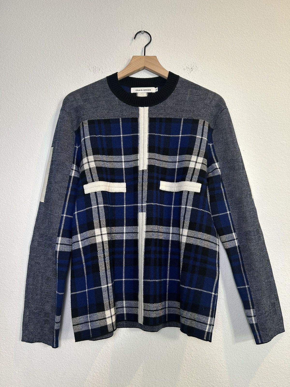 Plaid Cross Stitch Sweater