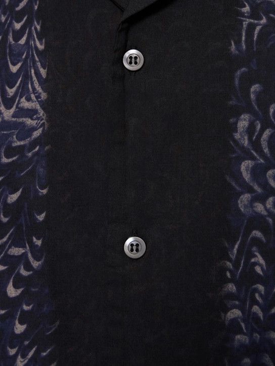 Dries Van Noten o1lsvrm0425 Short Sleeve Shirt in Navy Size US M / EU 48-50 / 2 - 5 Thumbnail