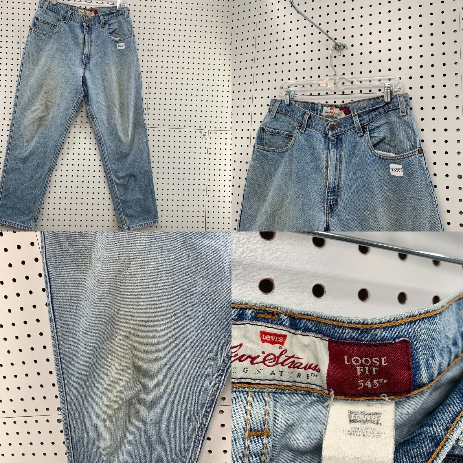 Levi's VINTAGE Levi's 545 Blue Denim Jeans Relaxed Fit Mens 33x29 Tapered Brown Tab Size US 33 - 8 Thumbnail