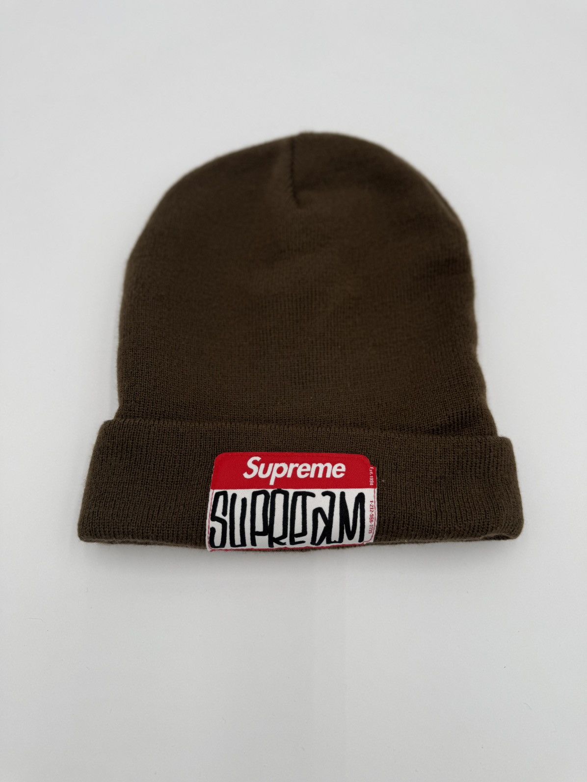 Supreme Supreme Gonz Nametag Beanie ‘brown’ Size ONE SIZE - 1 Thumbnail