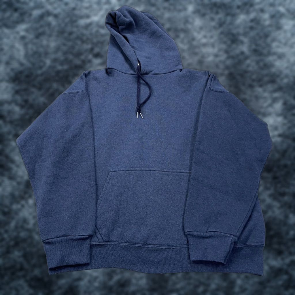 Tultex VINTAGE Tultex Hoodie Mens Large Blue Blank Ultra Fleece 350 Sweatshirt 90s Size US L / EU 52-54 / 3 - 1 Thumbnail