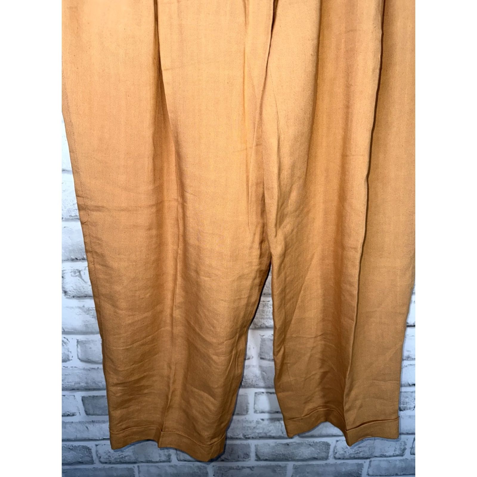 Vintage BASILE Linen Blend Mens Pants ITALY 34x24 Orangish Regular 34 Inseam 24 Pants Mens Casual Linen Blend Clothing Size US 34 / EU 50 - 4 Thumbnail