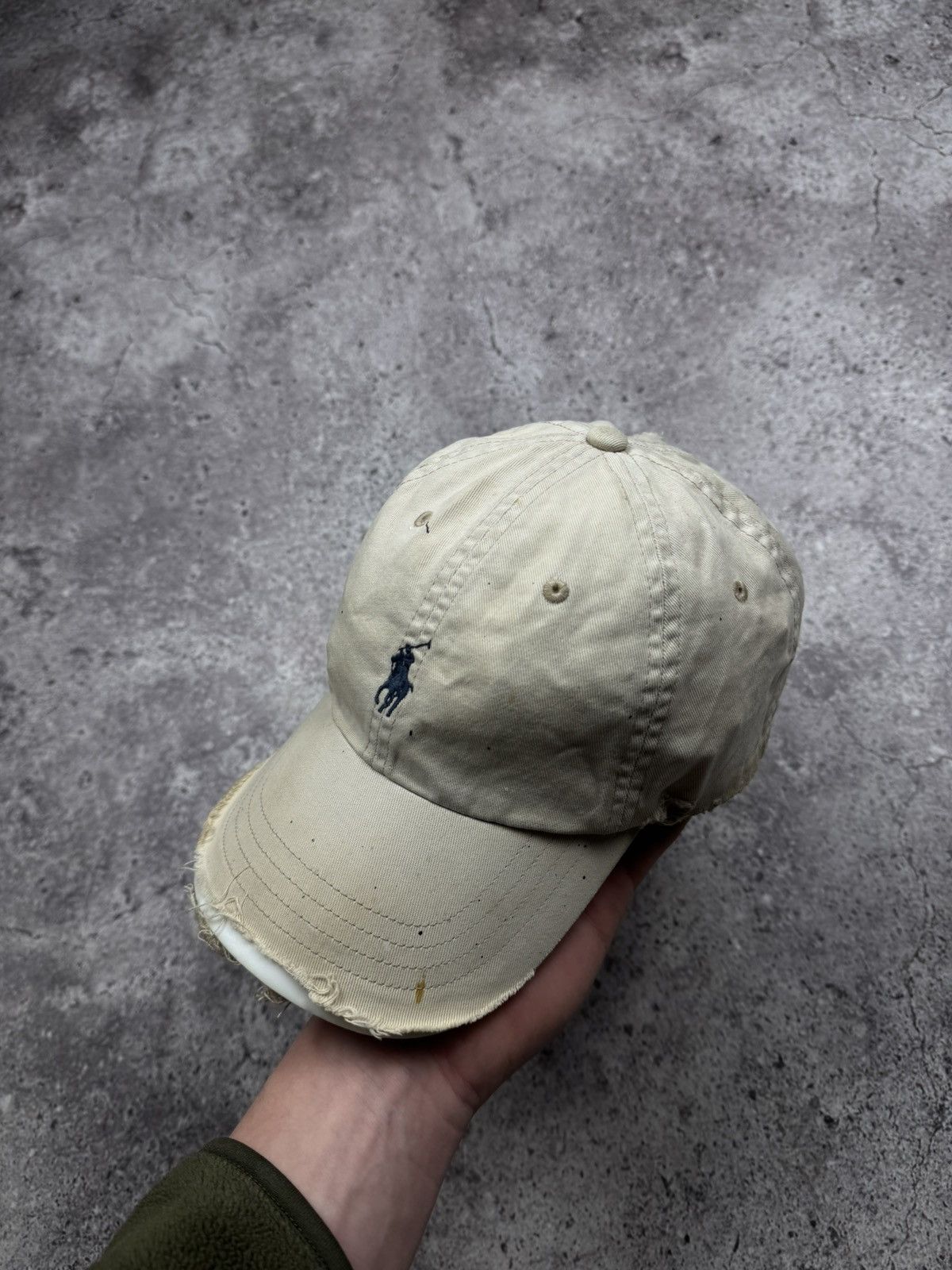 Polo Ralph Lauren 💣Vintage Thrashed Y2K Polo Ralph Lauren Distressed Cap Hat Size ONE SIZE - 1 Thumbnail