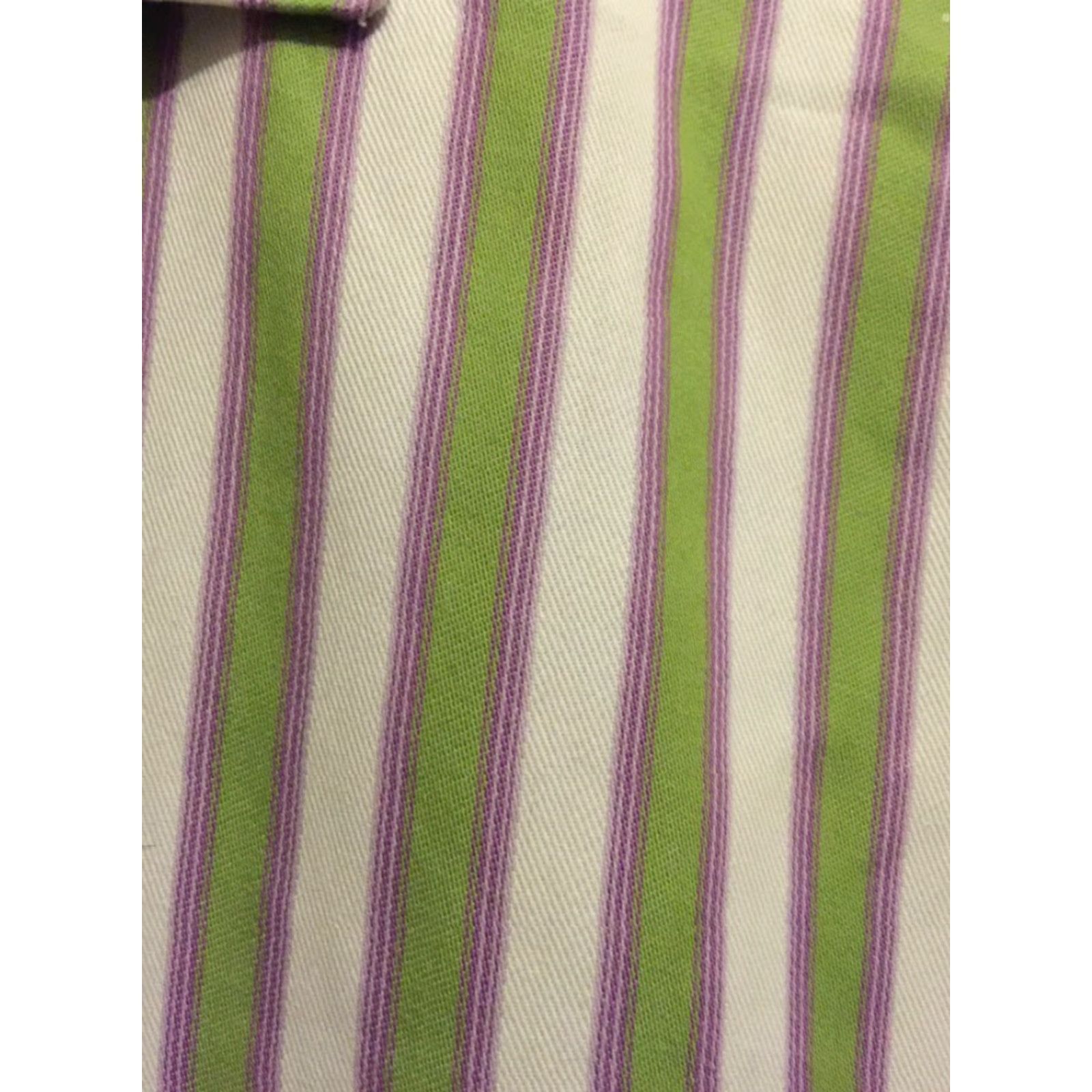 Express VINTAGE XL Express Design Studio Men's Striped Button Down Modern Fit Shirt Size 46R - 4 Thumbnail