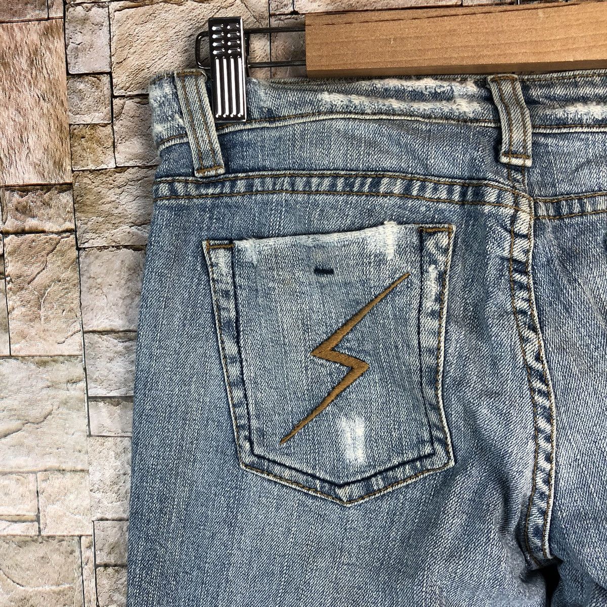 Japanese Brand John Esraya Blue Distressed Denim Pants #A952 Size 27" / US 4 / IT 40 - 19 Thumbnail