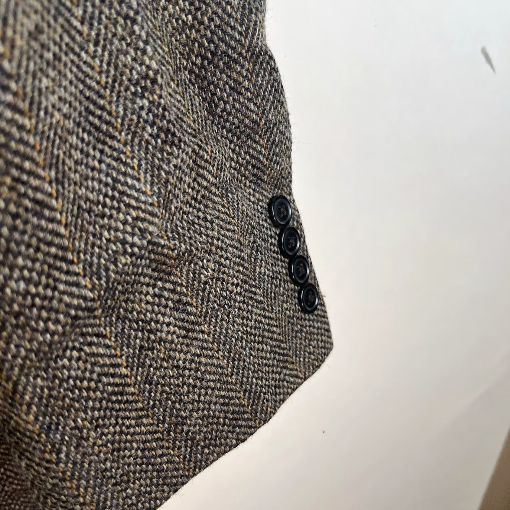 Vintage Bar WS Western Wool Herringbone Sport Jacket Mens 46R Brown Size US S / EU 44-46 / 1 - 4 Thumbnail