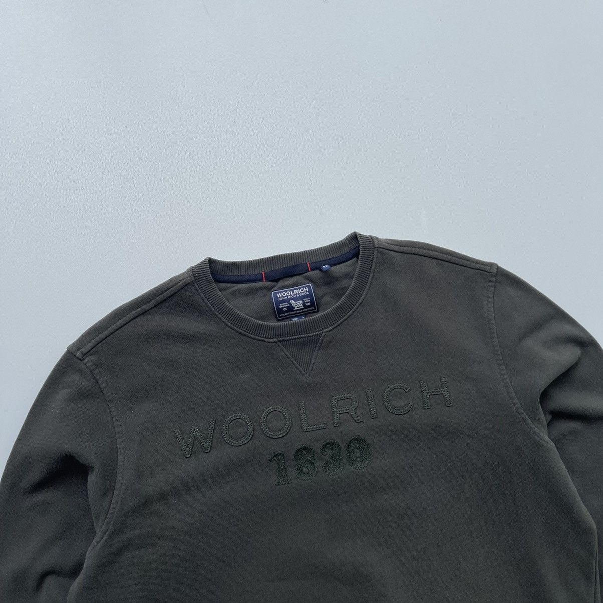 Woolrich Woolen Mills Woolrich John Rich & Bros. Sweatshirt Big Logo Green Size US L / EU 52-54 / 3 - 2 Thumbnail