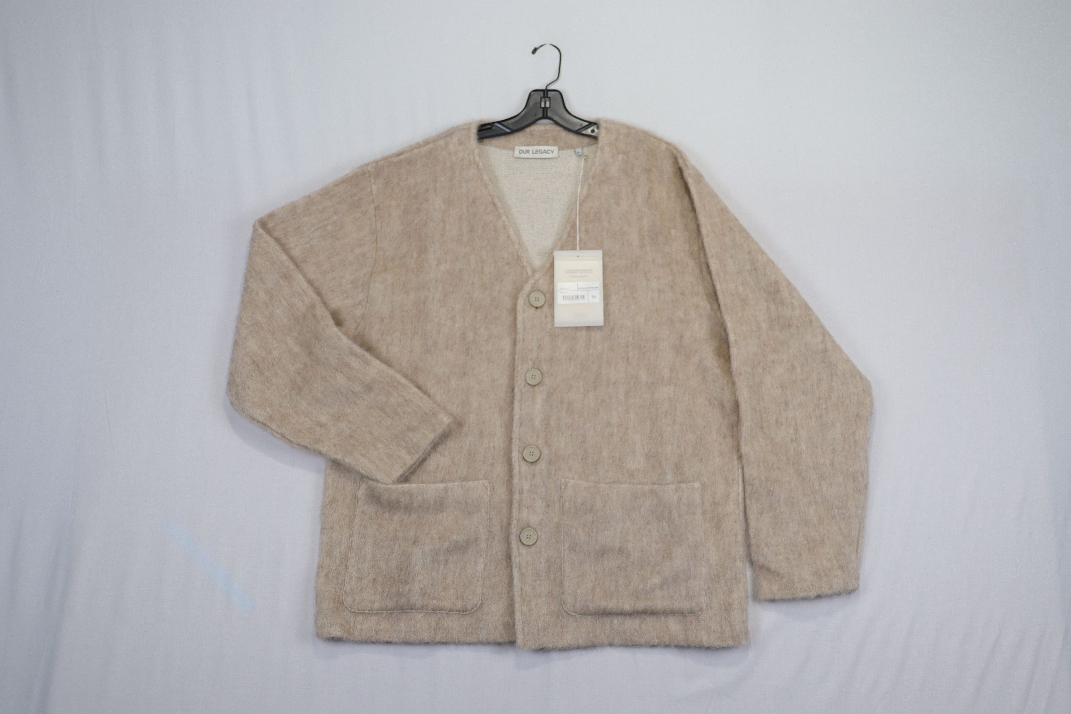 OUR LEGACY CARDIGAN ANTIQUE WHITE MOHAIR