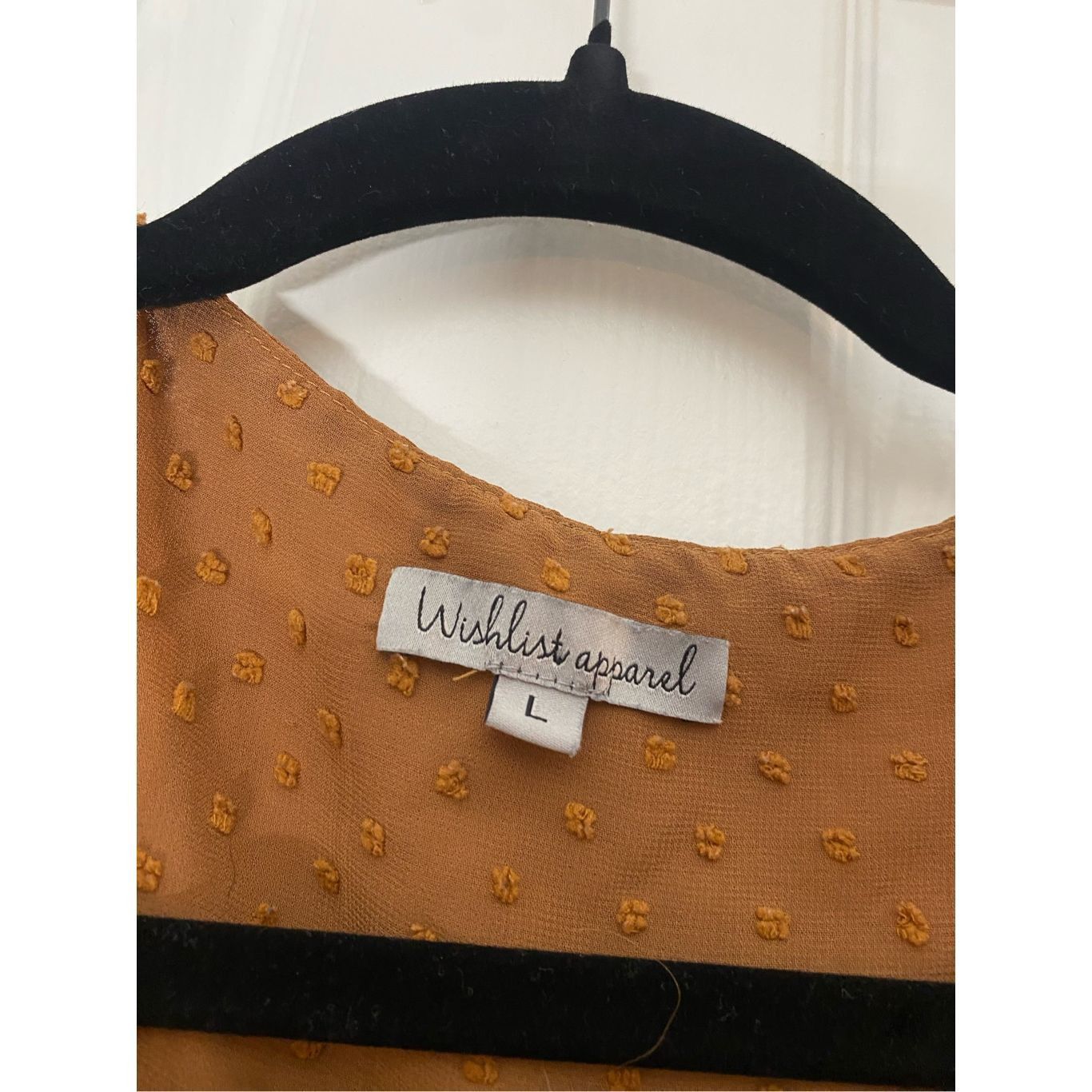 Aether Apparel Wishlist Apparel Ruffle Burnt Orange Dot Button Sleeveless B Size L / US 10 / IT 46 - 15 Thumbnail