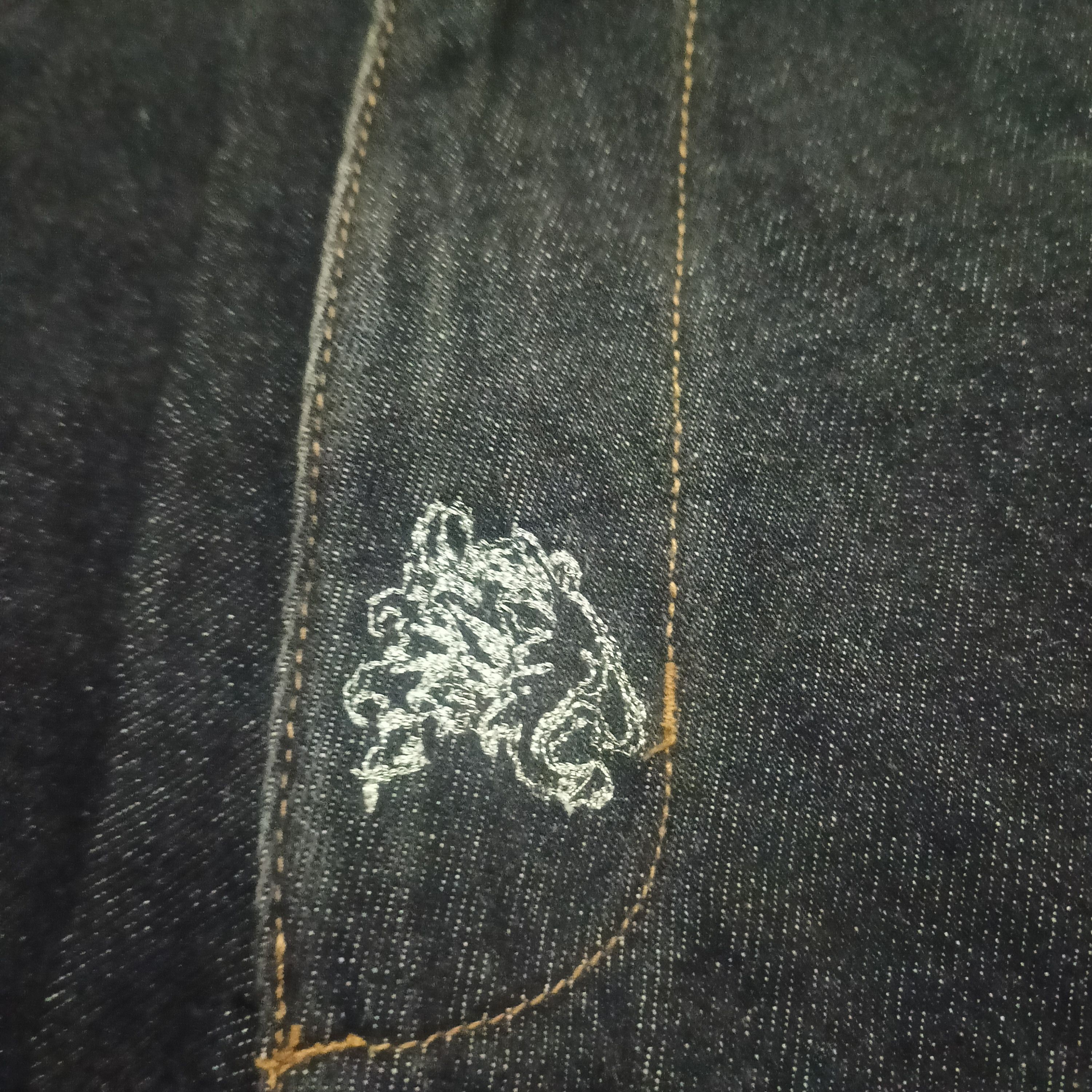 Japanese Brand Cezer baggy black Jeans embroidered pocket Size US 32 / EU 48 - 4 Thumbnail