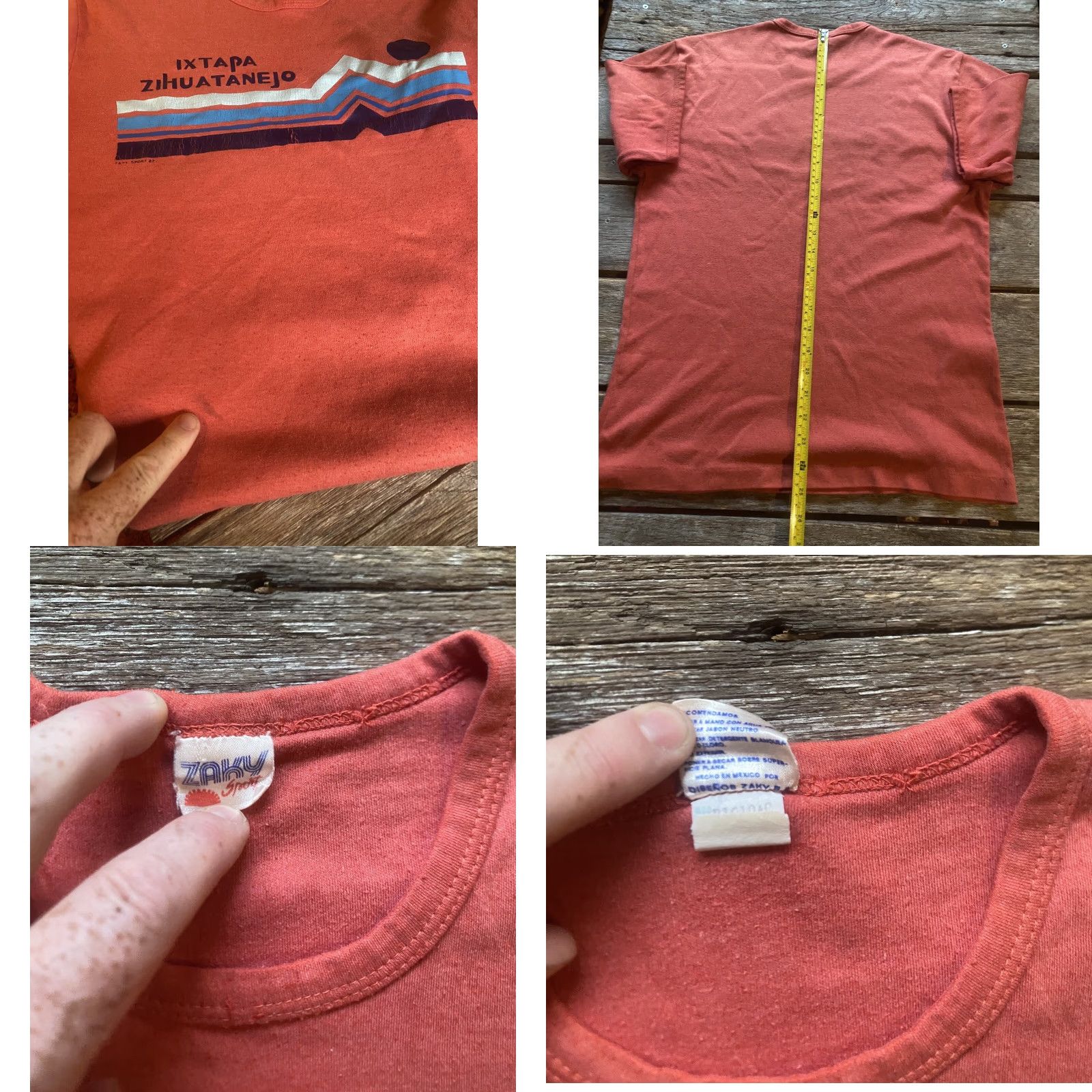 Vintage VINTAGE Mens Large Ixtapa Zihuatanejo Tourist T-shirt Red Short Sleeve ’82 as is Size US L / EU 52-54 / 3 - 8 Thumbnail