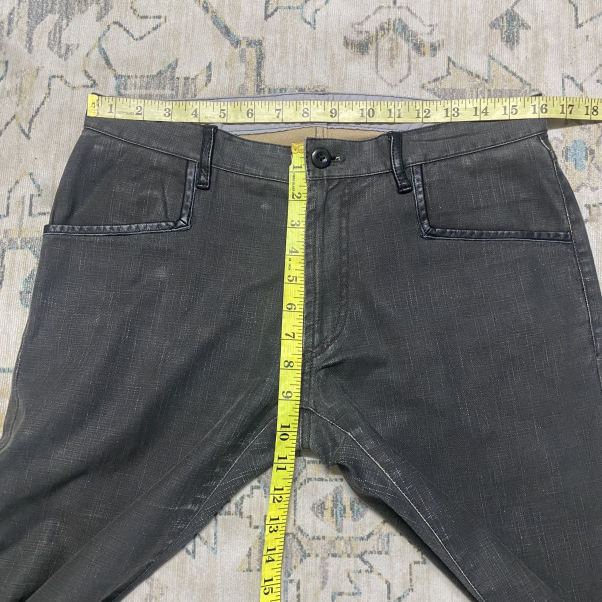 Japanese Brand Hiromichi Nakano Black Waxed Denim Flare Jeans Hedi Slimane Size US 31 - 18 Thumbnail