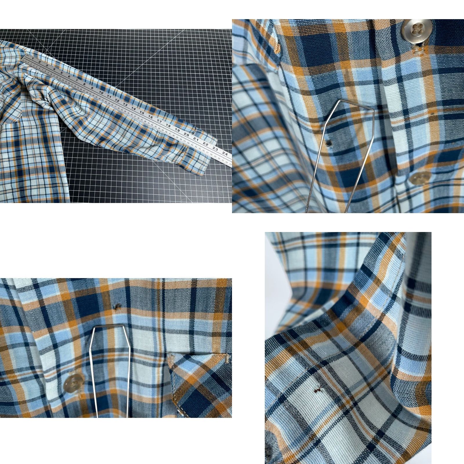 Vintage VINTAGE Big Mac Shirt Plaid Flannel Lightweight 70s 80s Grunge XL Mens Blue Yellow Cotton Polyester Blend Button-Up Size US XL / EU 56 / 4 - 8 Thumbnail