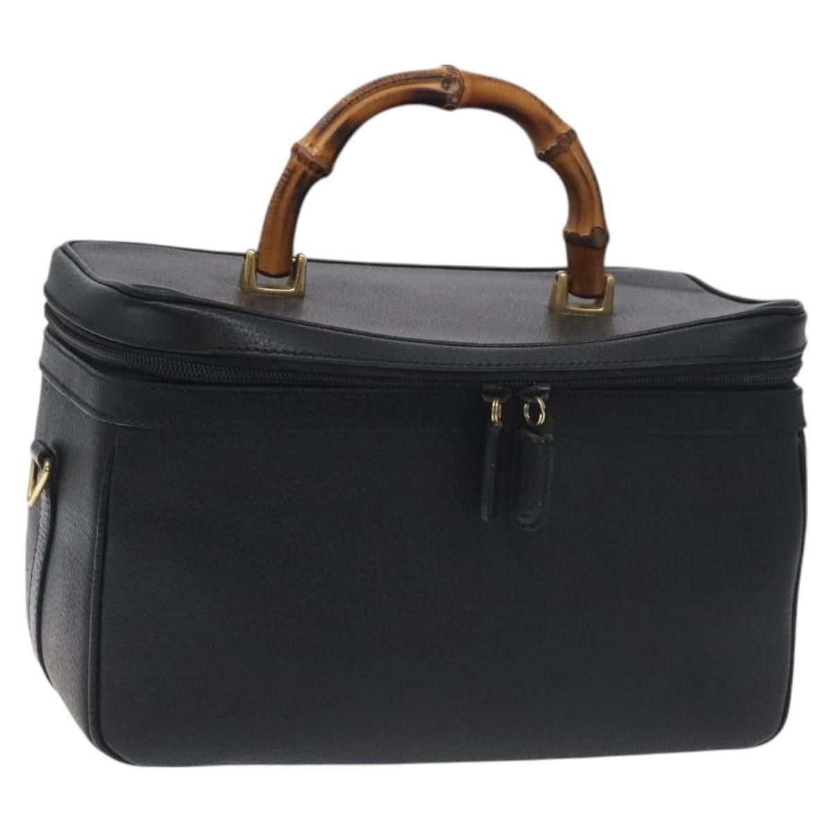 Gucci GUCCI Bamboo Handbag Leather Black Gold 013 122 013 122 Size ONE SIZE - 1 Thumbnail