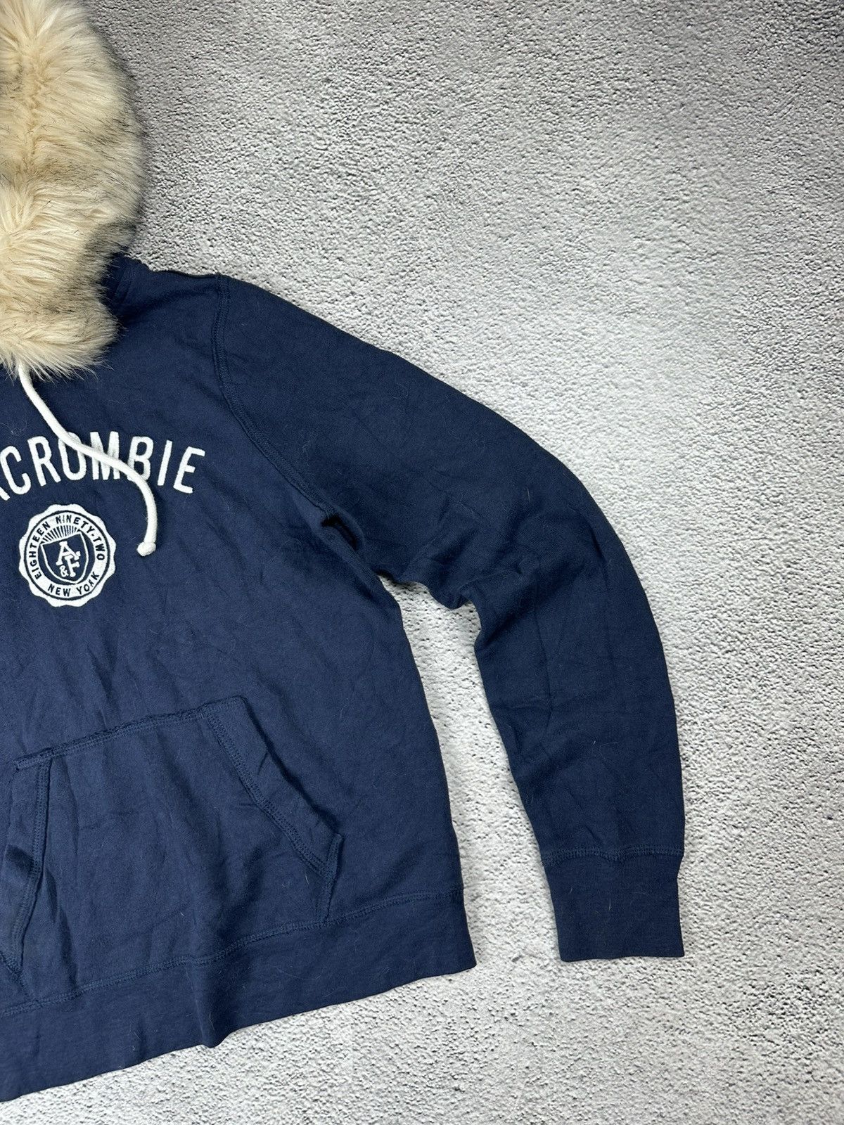 Abercrombie & Fitch Vintage Abercrombie Fitch Fur Fuzzy Hoodie Y2K Faded LGB Size M / US 6-8 / IT 42-44 - 4 Thumbnail