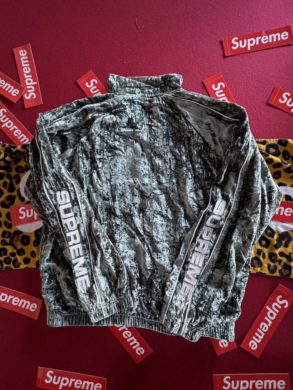 Supreme Crushed Velvet Track Jacket