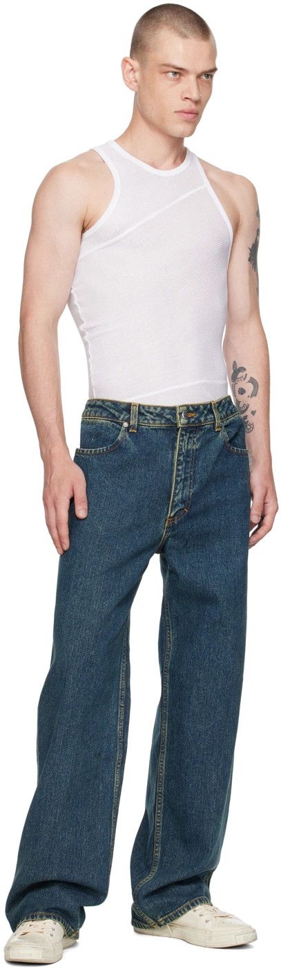 Eckhaus Latta New Blue Wide Leg Jeans 34 Size US 34 / EU 50 - 1 Thumbnail