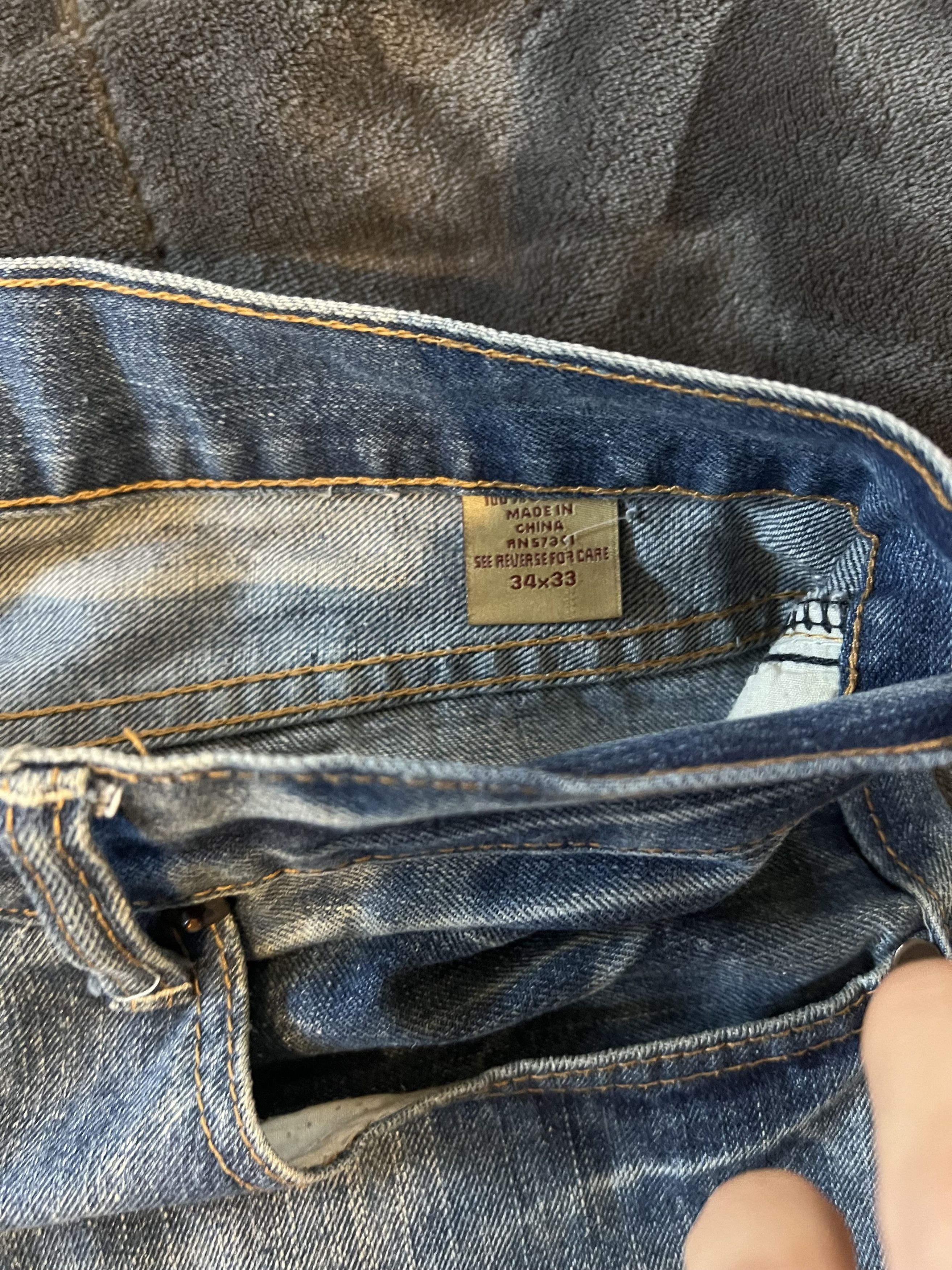 Other red snap distressed denim Size US 34 / EU 50 - 2 Thumbnail