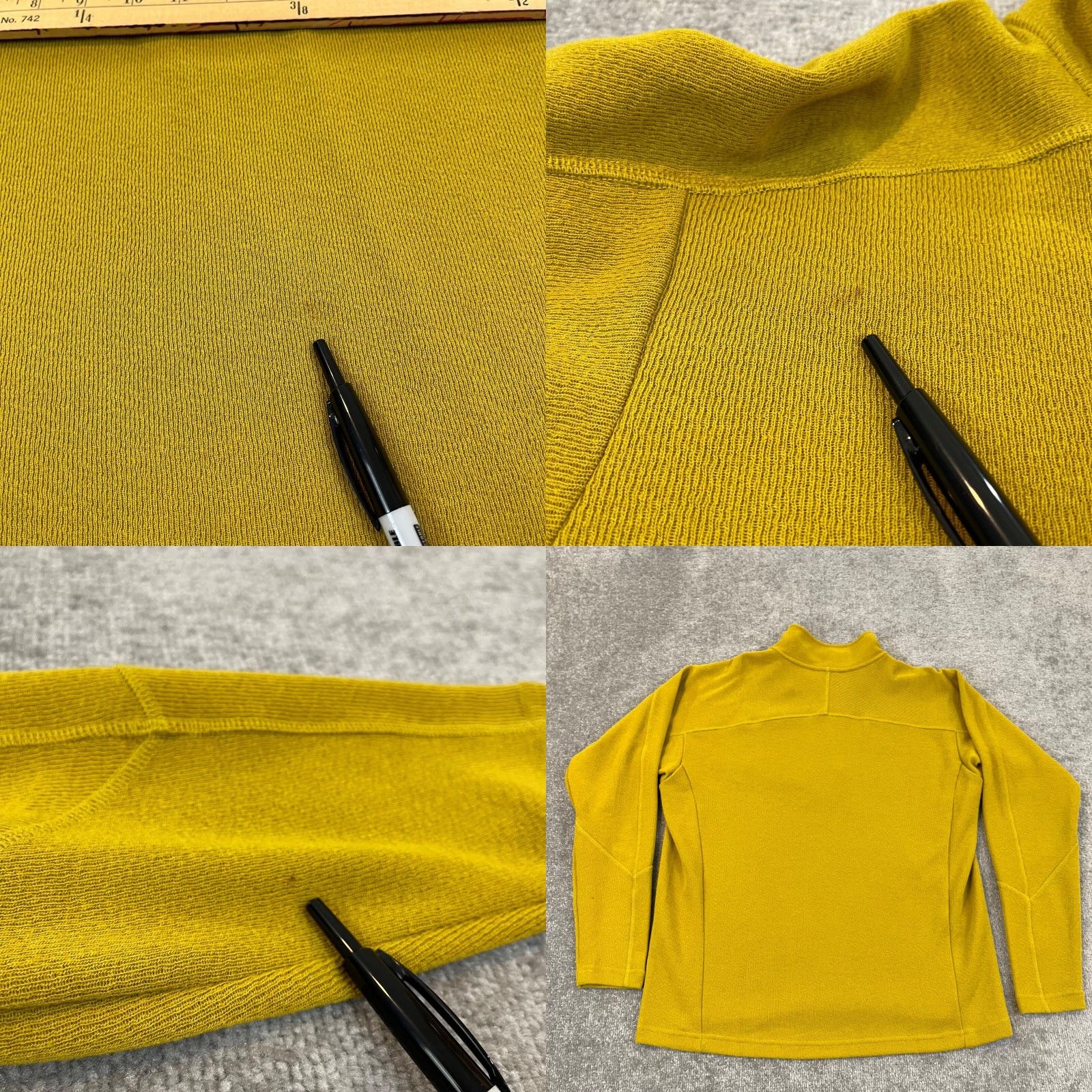 Vintage SAGE Sweater Mens Large Yellow 1/4 Zip Pullover Jacket Fishing Outdoor Hike Size US L / EU 52-54 / 3 - 8 Thumbnail