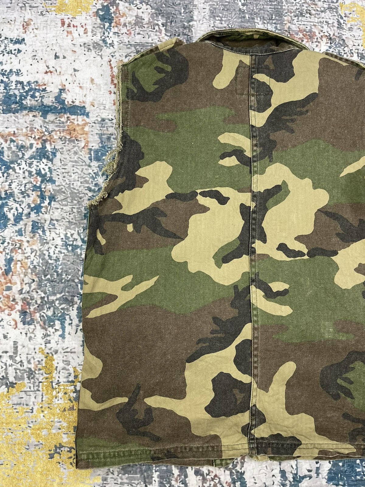 Vintage Arme De Purete Camo Harringbone Twill Survival Vest Size US S / EU 44-46 / 1 - 7 Thumbnail