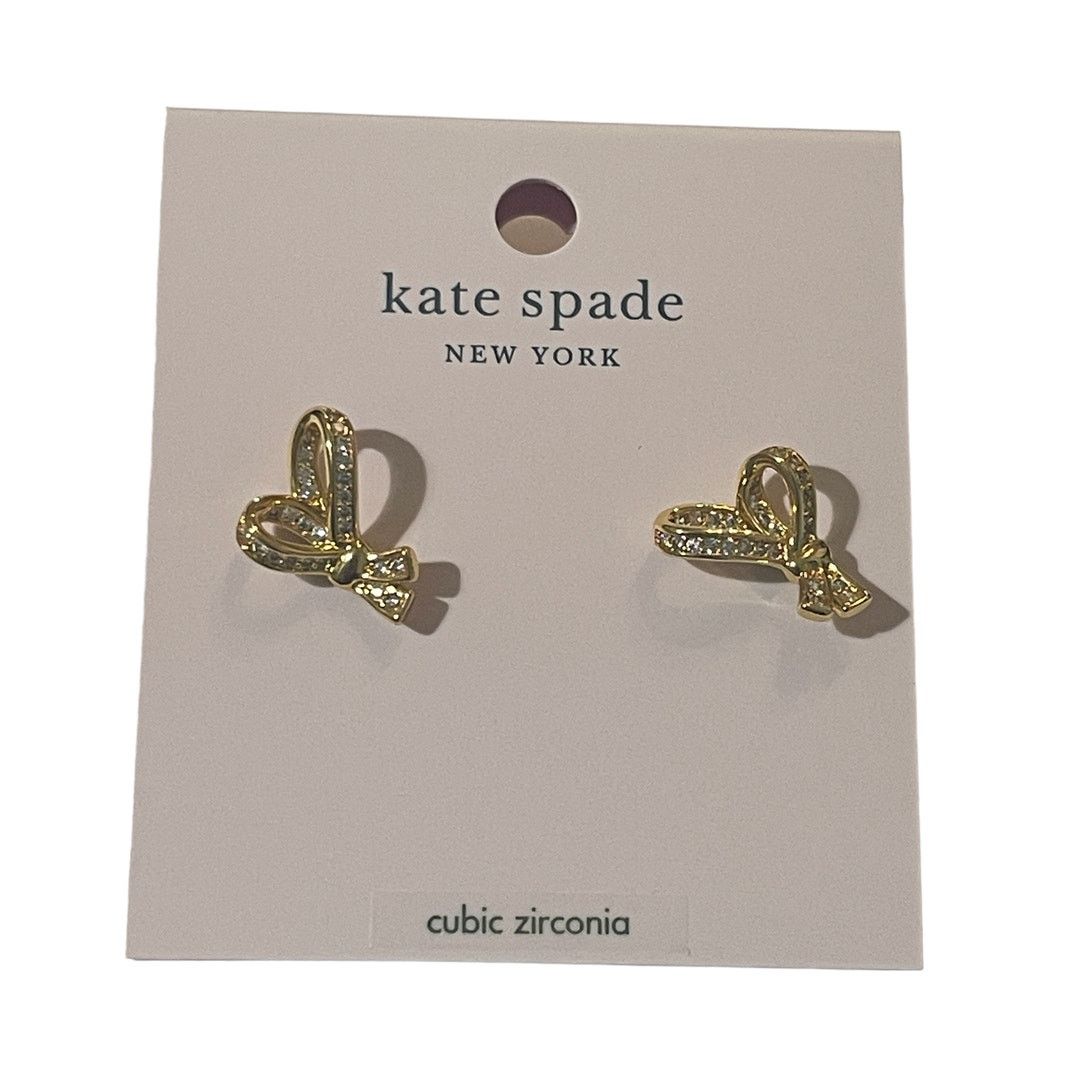 Kate Spade Kate Spade Bow All Tied Up Pave Studs New Size ONE SIZE - 1 Thumbnail