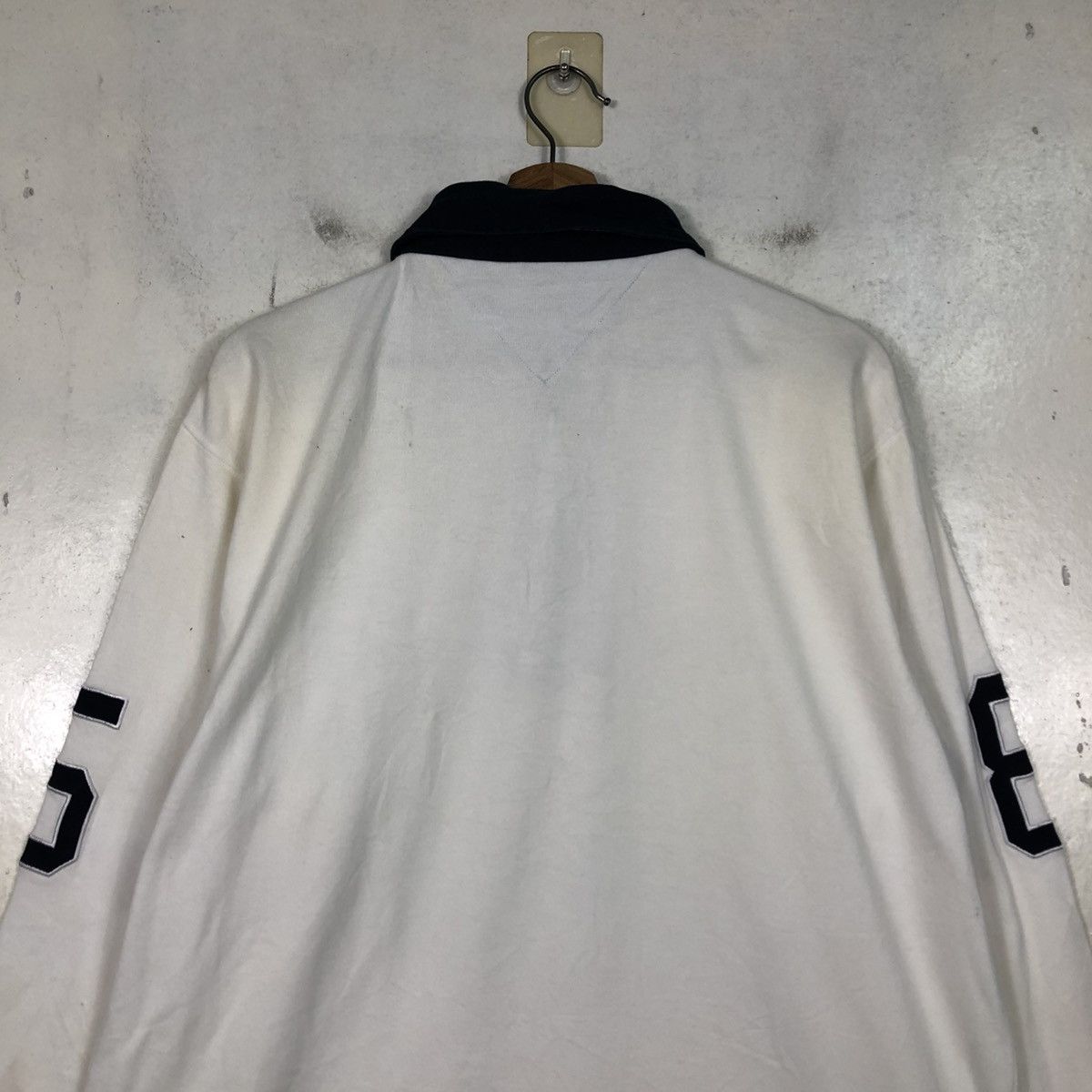 Japanese Brand 📌Vintage Collar Sweatshirt Tommy Hilfiger Big Logo Size US XL / EU 56 / 4 - 12 Thumbnail