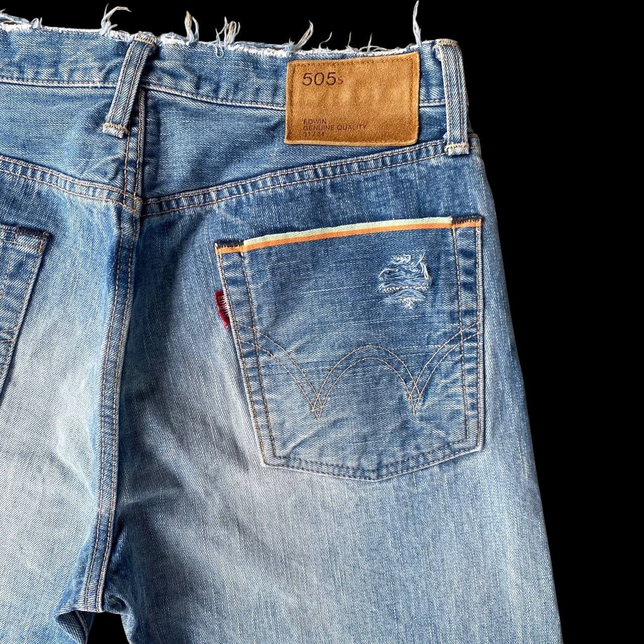 Edwin EDWIN Japan SELVEDGED REWORKED Distressed Shorts Frayed Hem Size US 30 / EU 46 - 13 Thumbnail