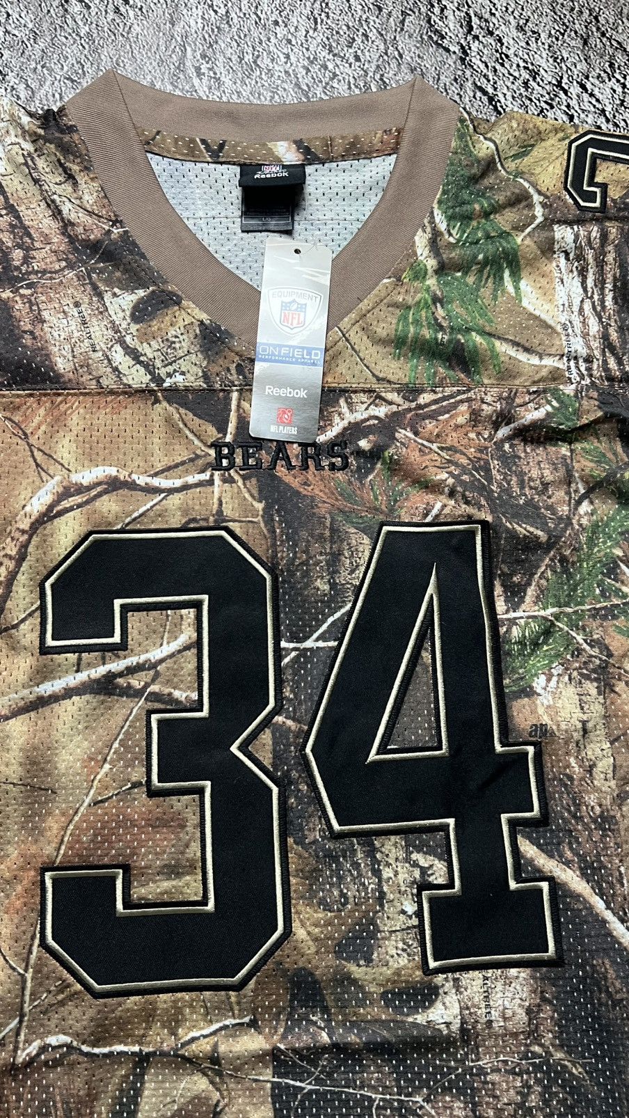Realtree NWT Chicago Bears NFL Walter Payton realtree reebok jersey Size US L / EU 52-54 / 3 - 5 Thumbnail