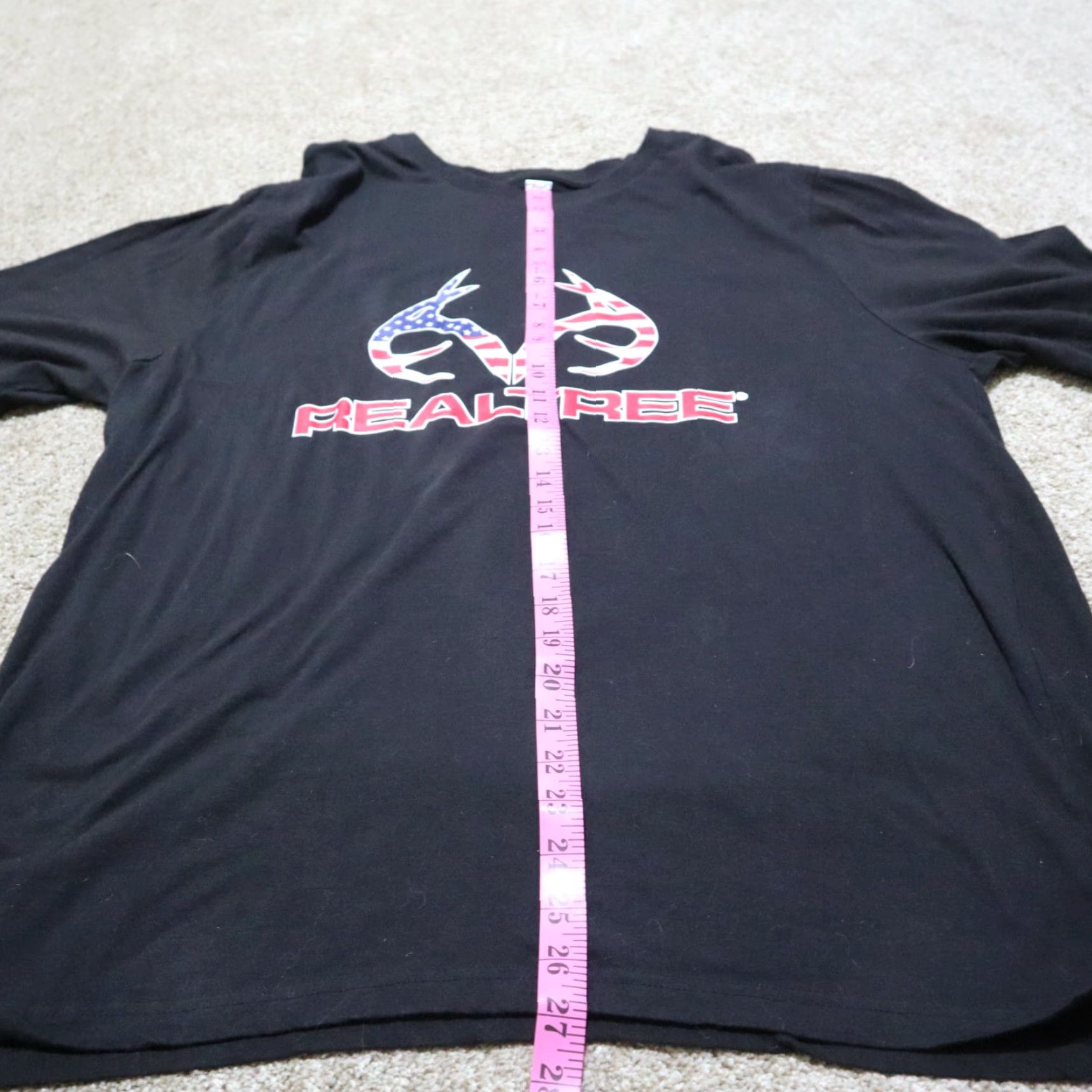 Realtree Realtree Black Tee T-Shirt Mens Size L Large Camouflage Stars and Stripes Graphic Logo Shirt Size US L / EU 52-54 / 3 - 6 Thumbnail