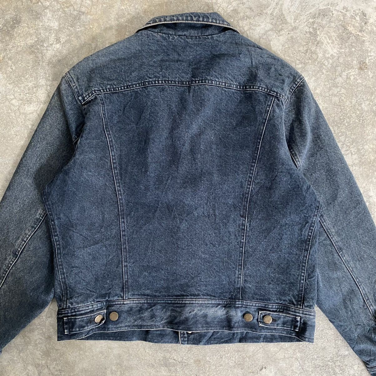 Marithe + Francois Girbaud 1980’s Vintage MFG Faded Black Lined Trucker Denim Jacket Size US M / EU 48-50 / 2 - 11 Thumbnail