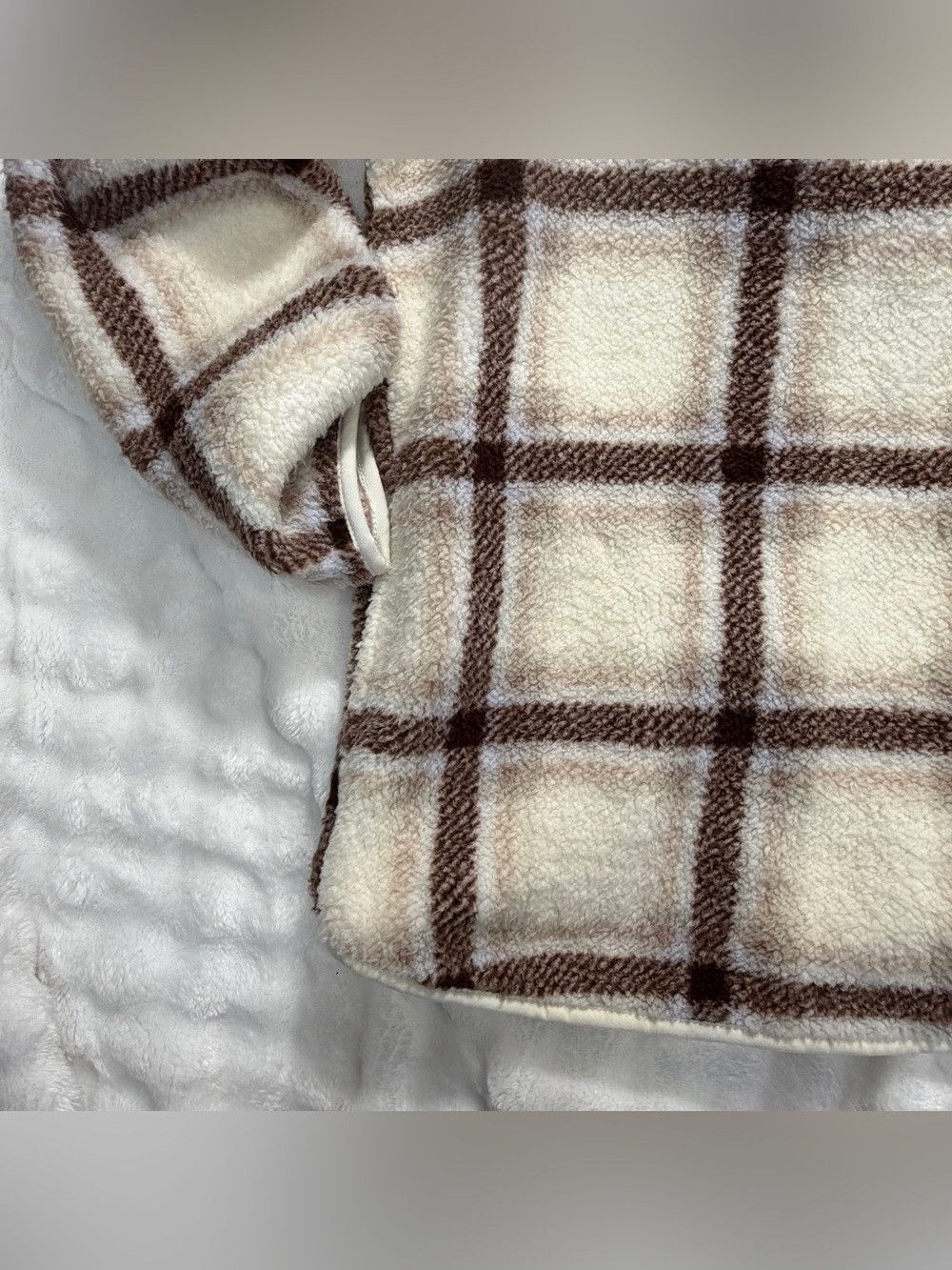 Other Women’s Long Sleeve Stone Plaid Fleece Size L Size L / US 10 / IT 46 - 8 Thumbnail