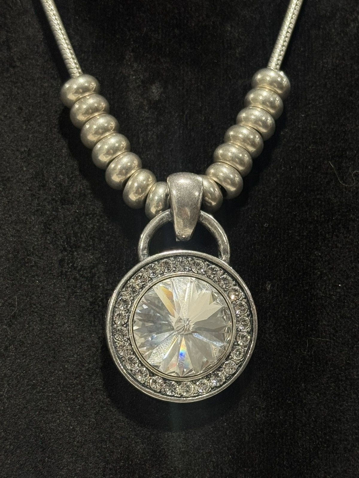 Jewelry Vintage Miglio Crystal Pendant Necklace Statement Jewelry Size ONE SIZE - 12 Thumbnail