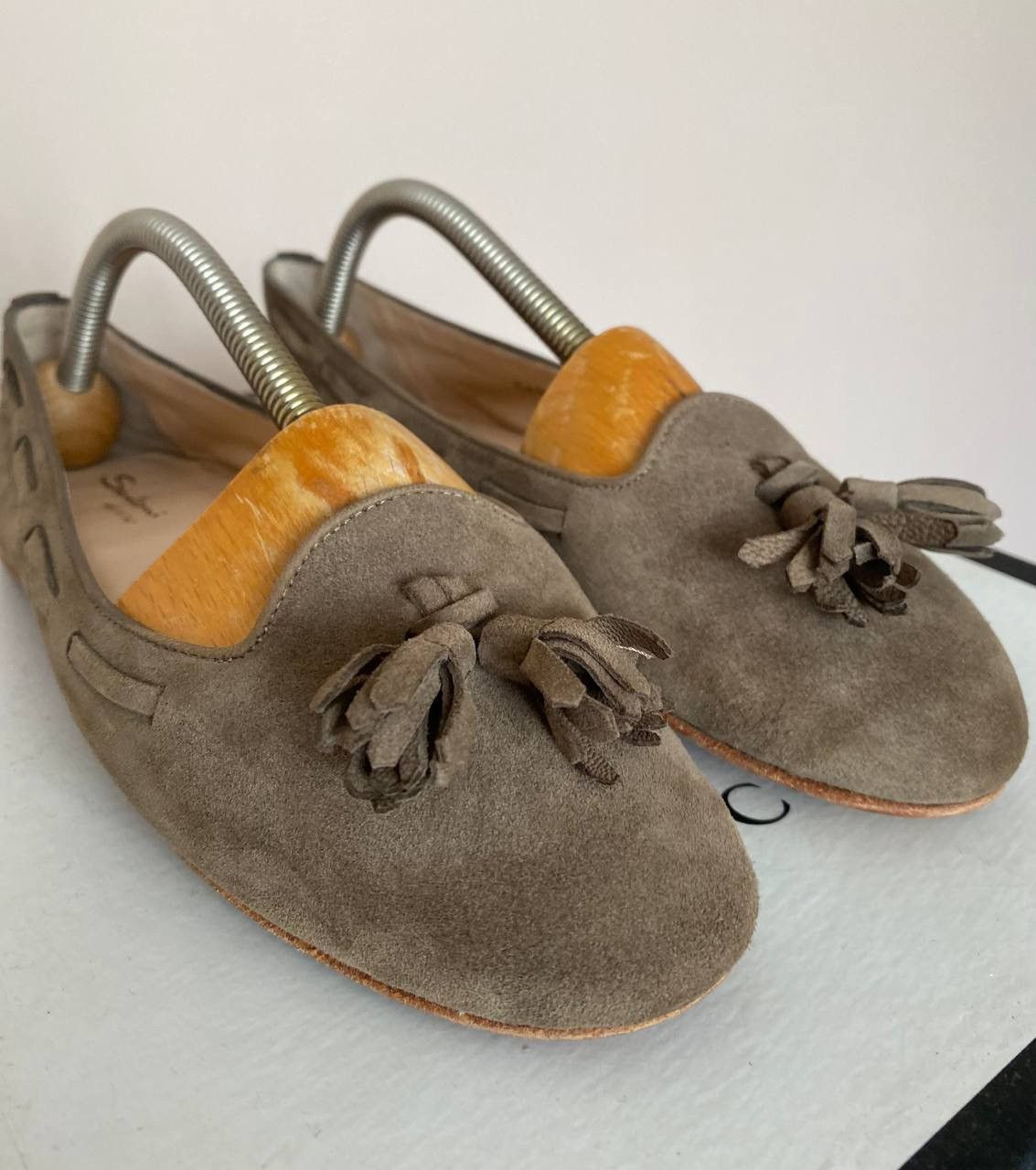 Santoni Santoni Goodyear Flats Ballet Women Shoes Brown Size US 5.5 / IT 35.5 - 3 Thumbnail