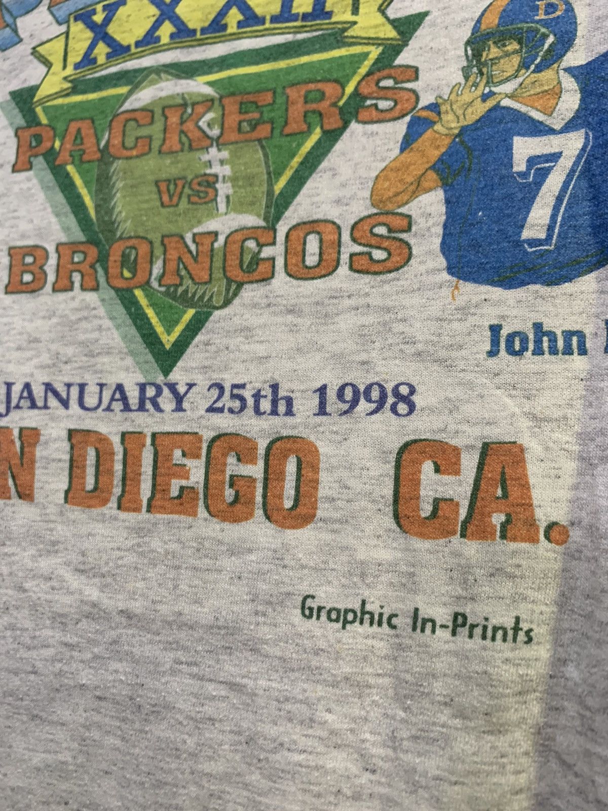 All Sport Vtg SUPER BOWL “Packers (Brett Favre)Vs Broncos (John Elway) Size US L / EU 52-54 / 3 - 6 Thumbnail
