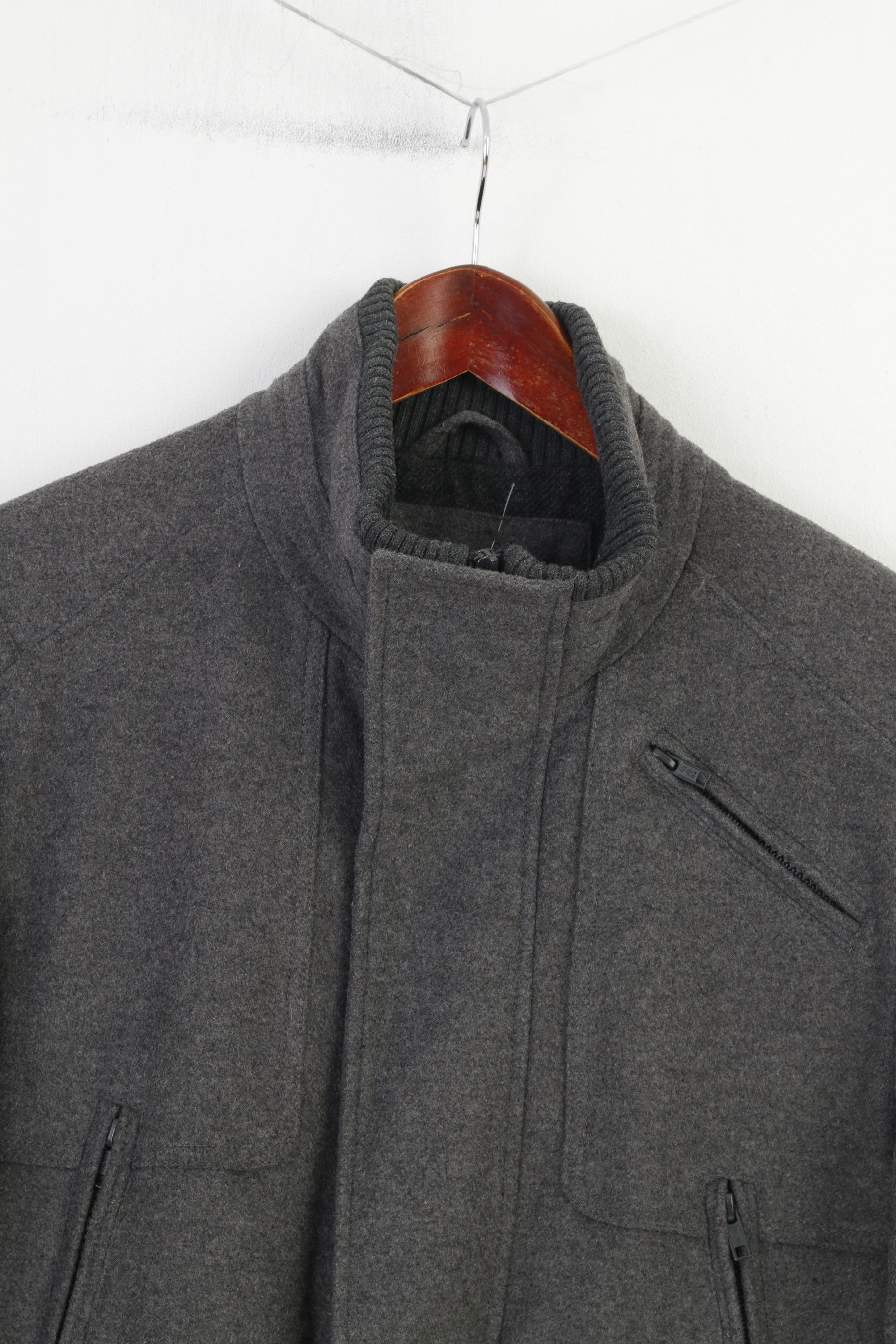 NEXT Next Men M Coat Grey Signature Full Zipper Vintage 11005 Size US M / EU 48-50 / 2 - 2 Thumbnail
