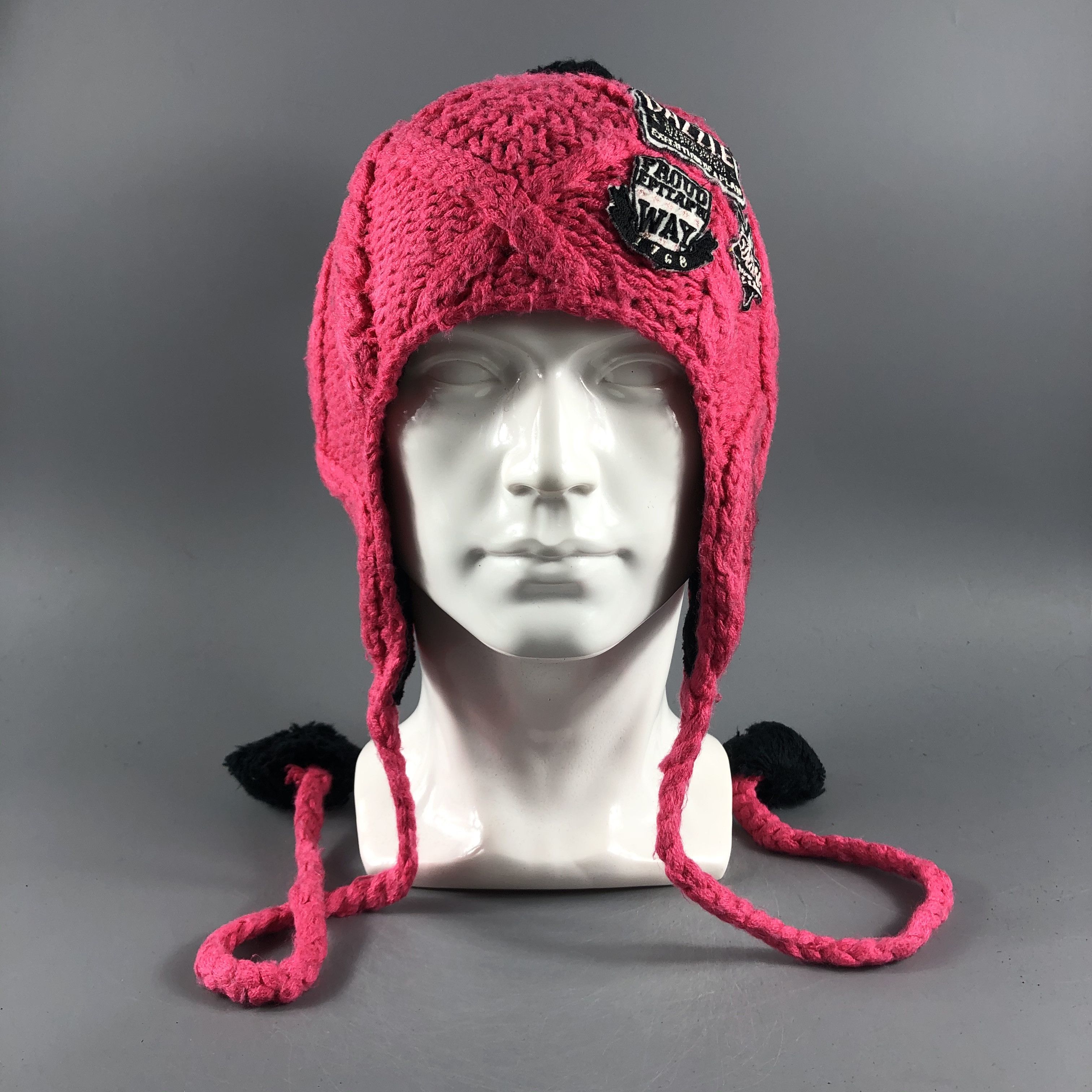 Vintage Womens Ear Flap Hat Beanie Snow Hat Snow Cap -D448 Size ONE SIZE - 1 Thumbnail