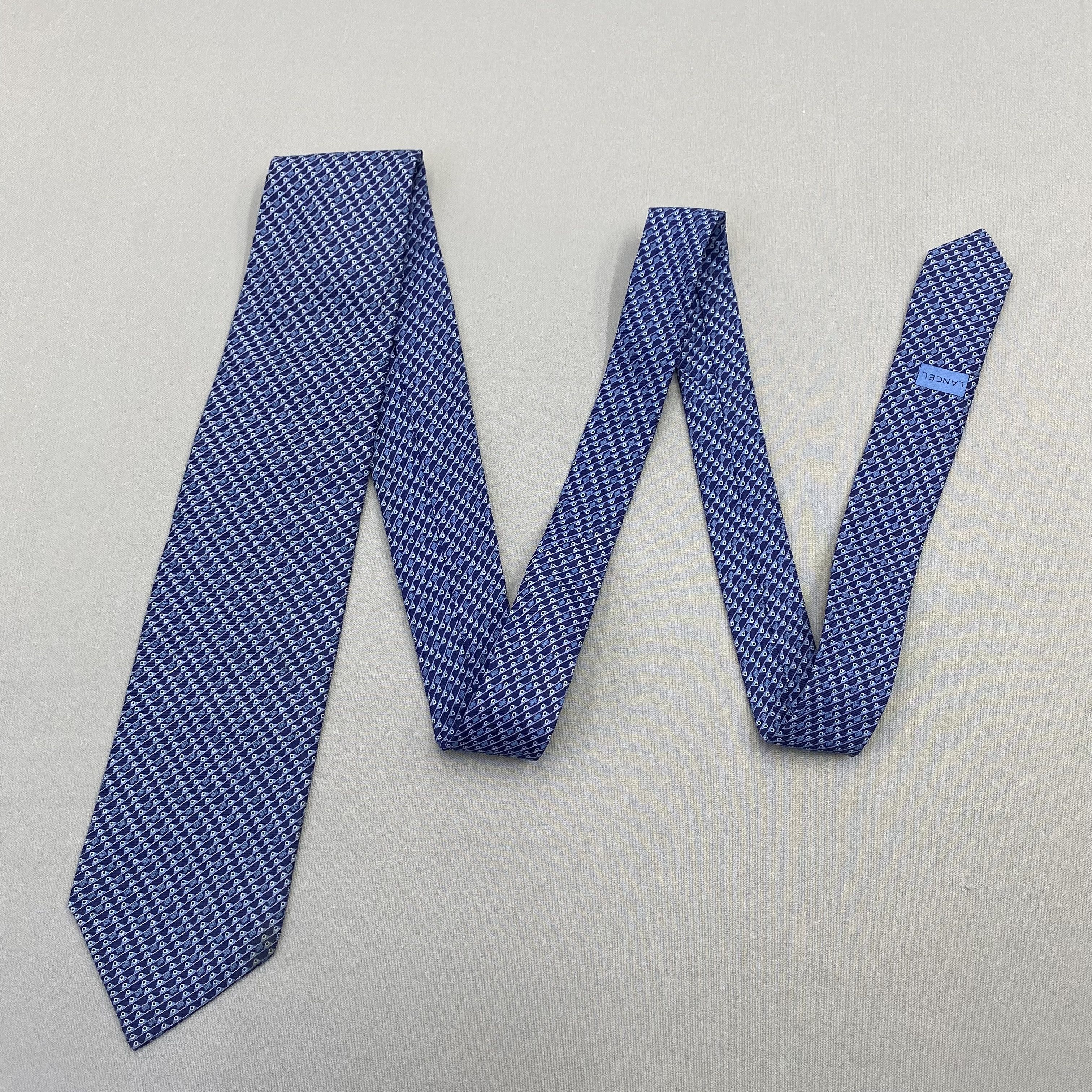 Lancel Vintage Lancel SILK Necktie Cravate Pure Silk Neck Tie Size ONE SIZE - 5 Thumbnail