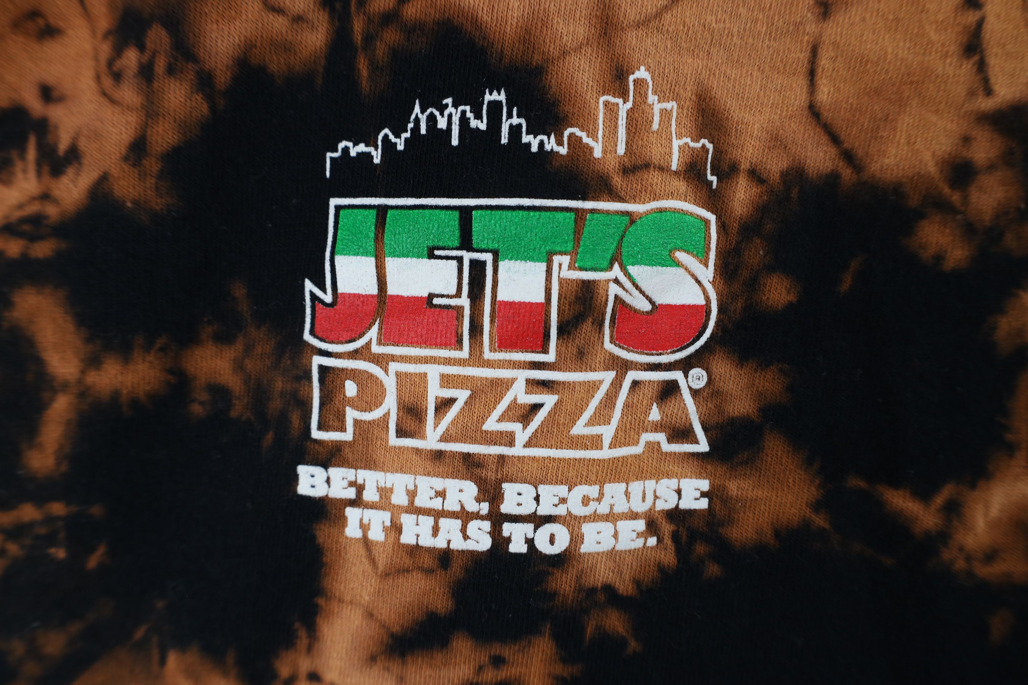 Vintage Vintage Streetwear Jets Pizza Acid Wash Short Sleeve T-Shirt Size US XXL / EU 58 / 5 - 4 Thumbnail
