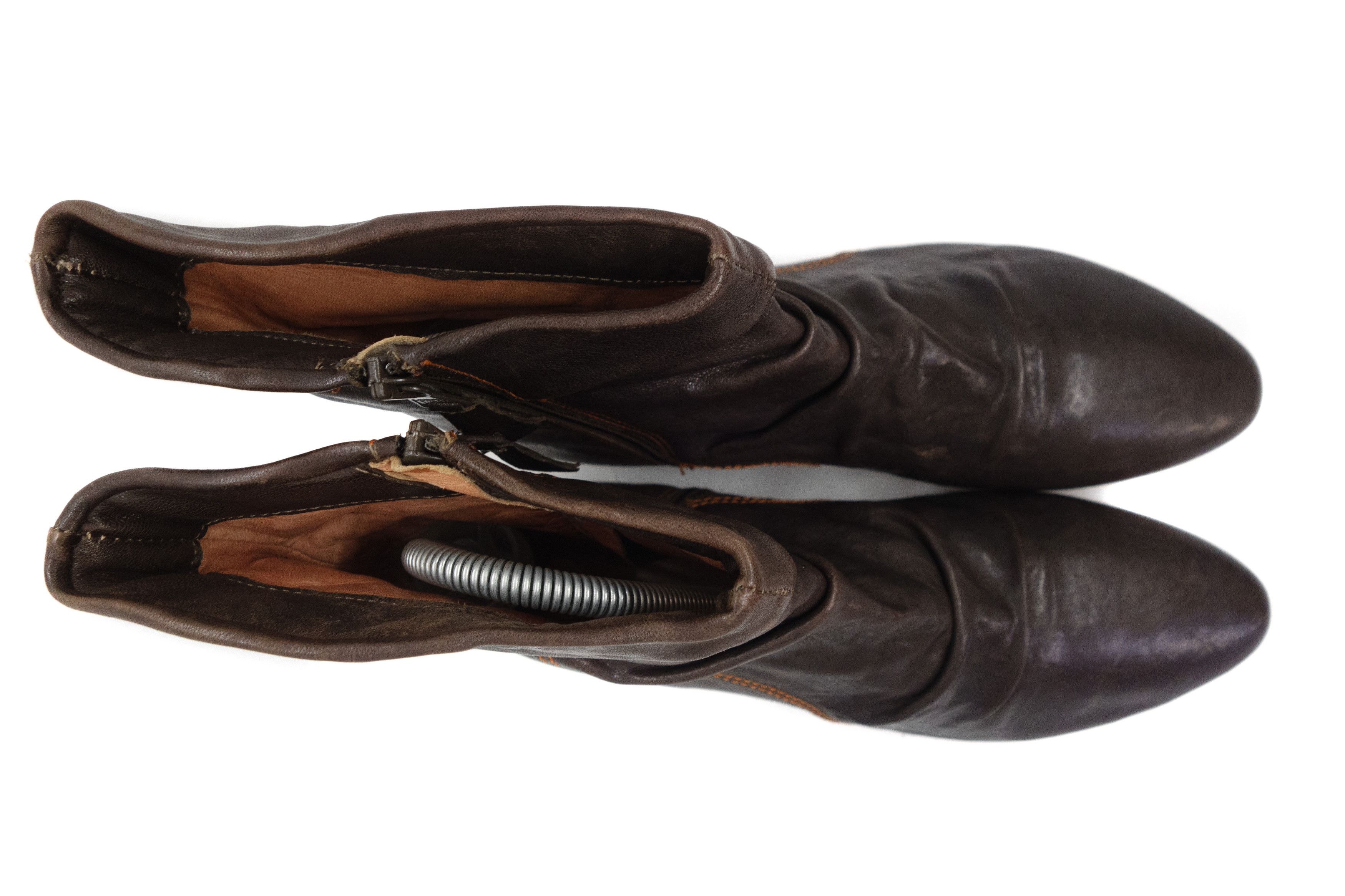 A.S.98 00s Airstep Leather Slouch Cossacks Ankle Zip Grunge Boots Size US 8 / IT 38 - 5 Thumbnail