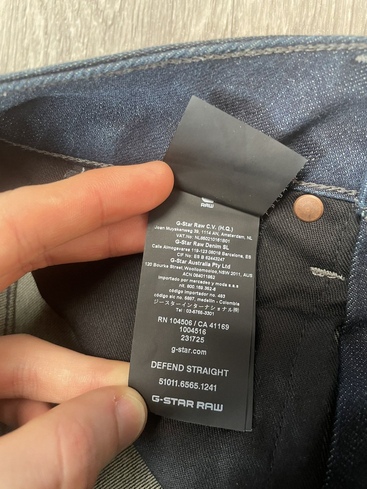G-Star 29/34 Vintage G-Star Defend Straight Blue Denim Jeans Size US 29 - 12 Thumbnail