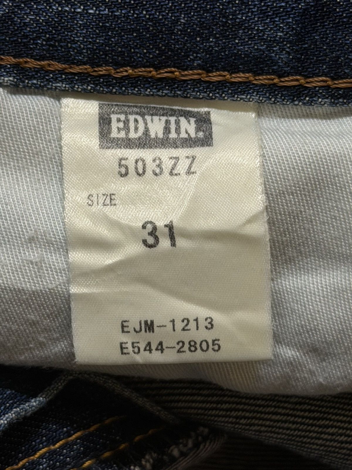 Edwin Vintage 90s Edwin Japan 503 Faded Wash Distressed Straight Size US 32 / EU 48 - 8 Thumbnail