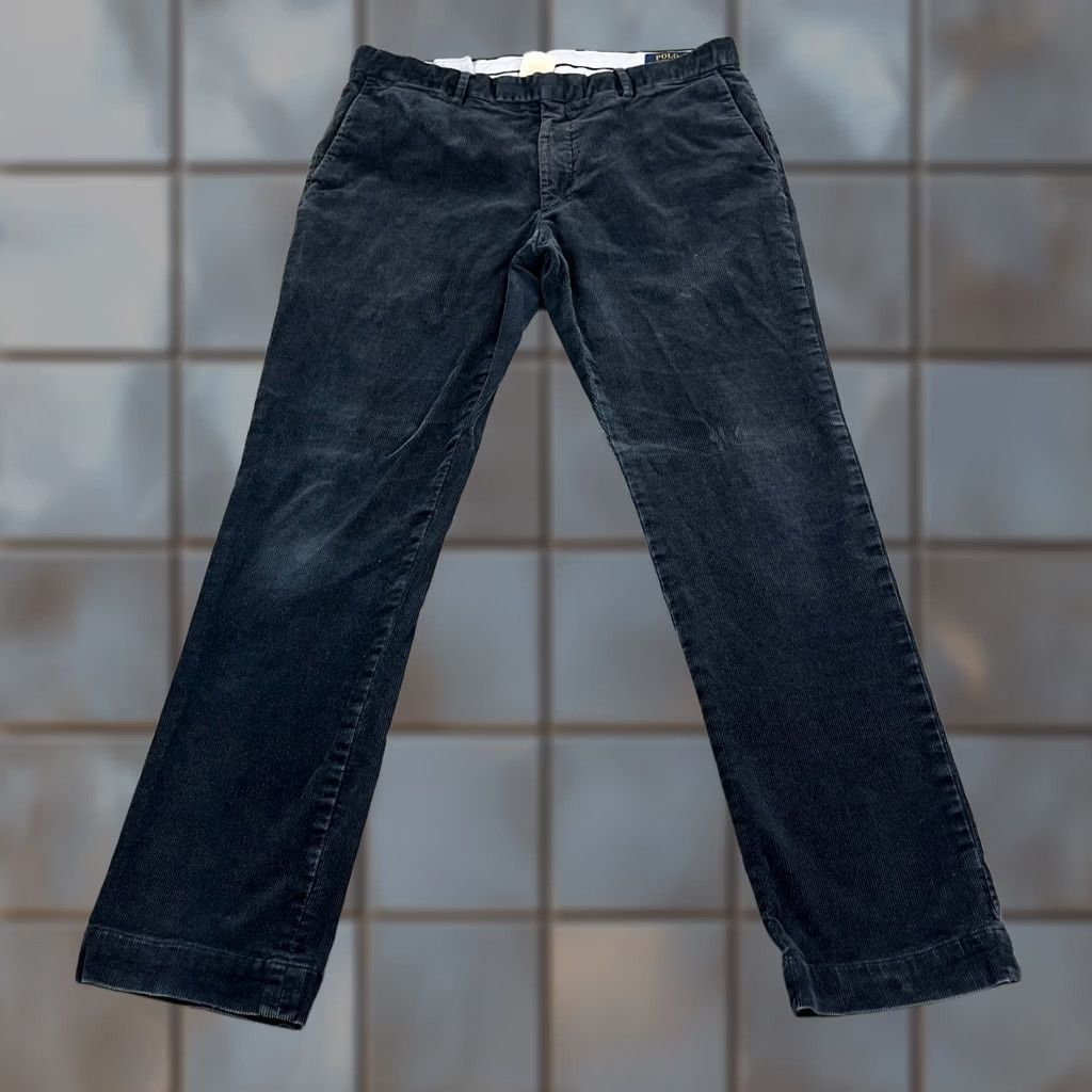 Polo Ralph Lauren Polo Ralph Lauren Mens Corduroy Trousers Pants Tapered 34 32 Navy Blue Stretch Trousers Regular Mens Size US S / EU 44-46 / 1 - 1 Thumbnail