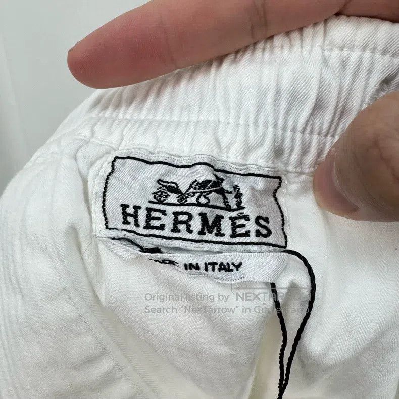Hermes Hermes 2025 Spring/Summer White Drawstring Shorts Size US 40 / EU 56 - 6 Thumbnail
