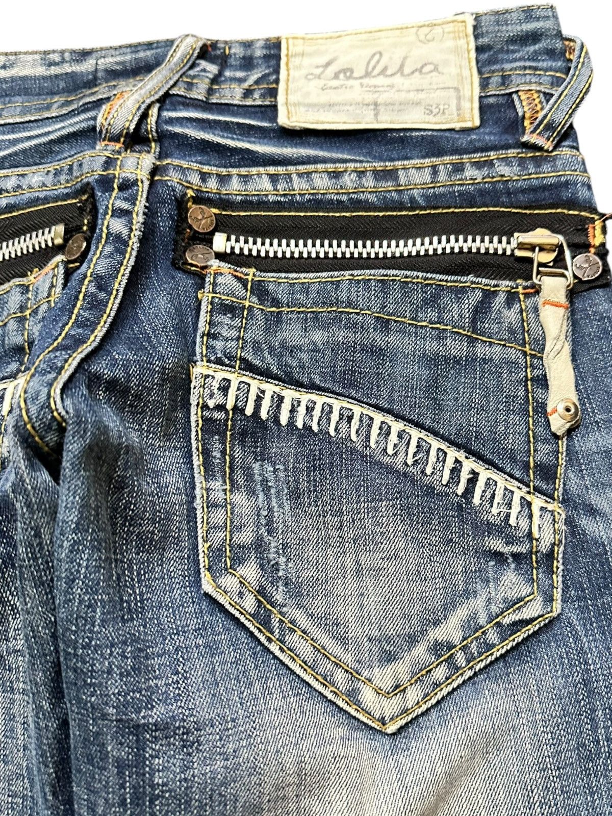 Ed Hardy Vintage Y2K Lolita Flare Whiskers Heavy Stitching Denim Size US 29 - 6 Thumbnail
