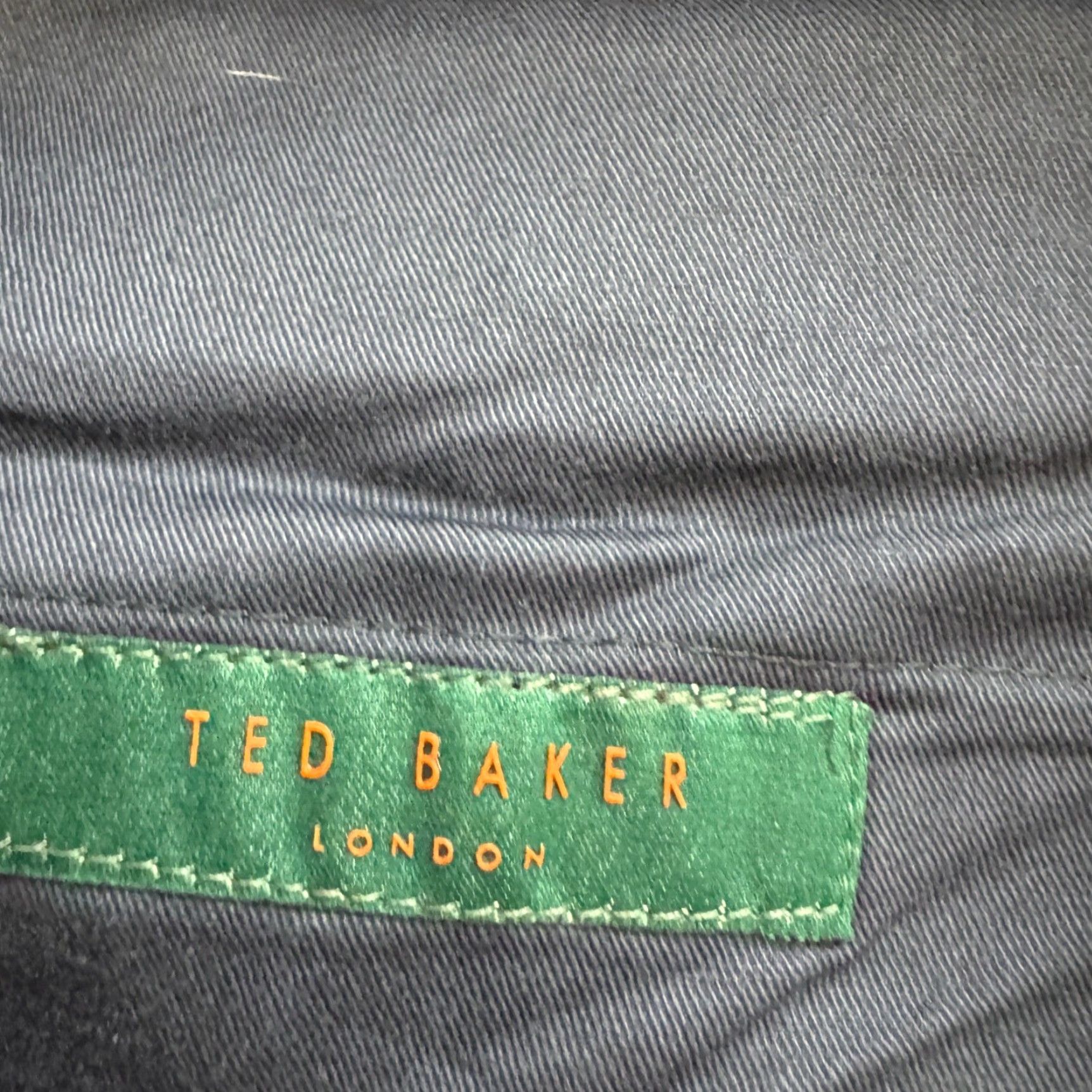 Ted Baker Ted Baker London Mens 37R Navy Blue 100% Wool Micro Pattern Dress Pants TBT4001 Size US 37 - 4 Thumbnail
