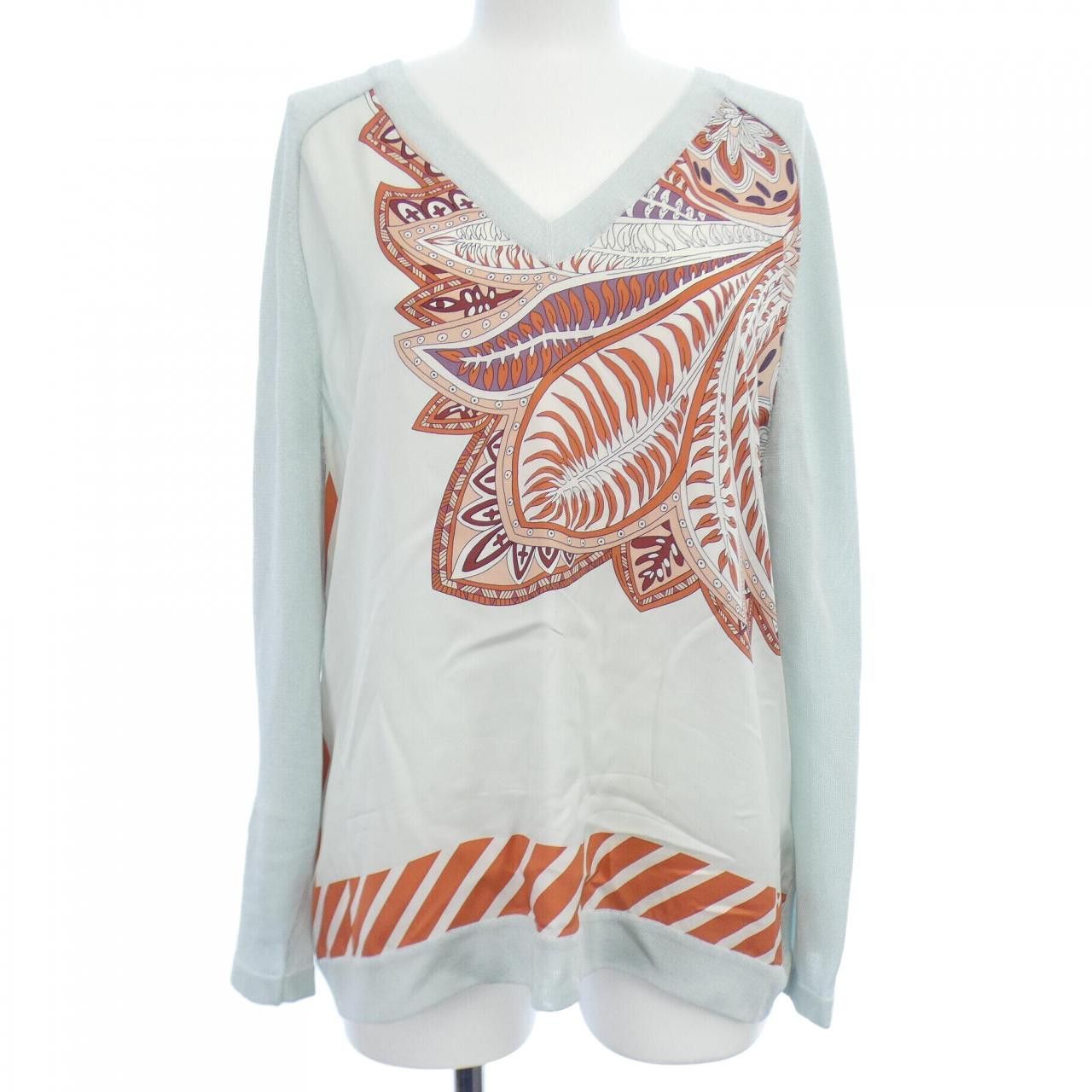 Hermes Hermes Hermes Twillene Silk Knit Others Tops DUTY FREE for USA Size ONE SIZE - 1 Thumbnail