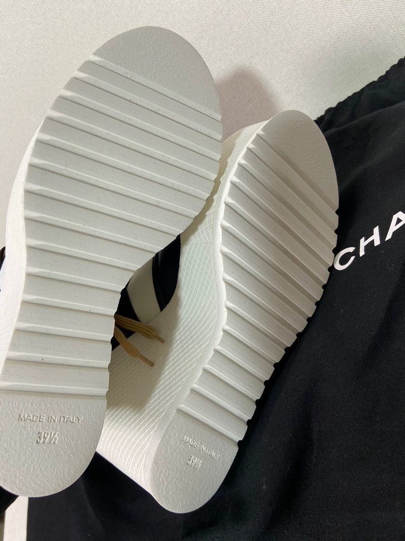 Chanel Chanel Logo Platform Sneakers With Cross Straps -2505 Size US 9.5 / EU 42-43 - 6 Thumbnail