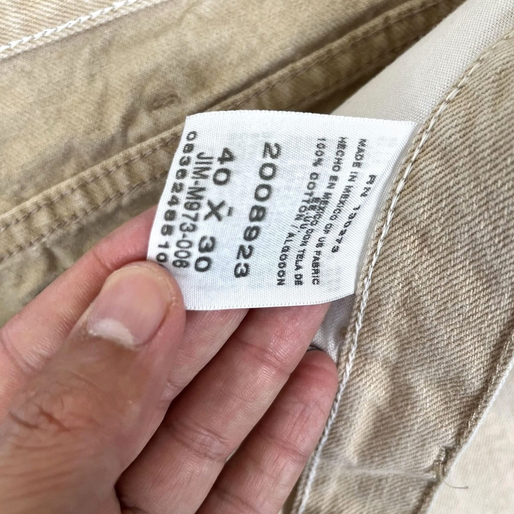 Lee VINTAGE Lee Jeans Mens 38 Beige 38x30 Regular Fit Straight Denim 90s READ Size US 38 / EU 54 - 7 Thumbnail