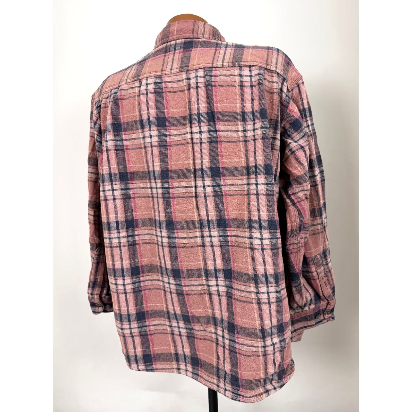 Vintage VINTAGE Heavyweight Flannel Shirt Men XL Dusty Rose Plaid Rugged Work Outdoors Size US XL / EU 56 / 4 - 7 Thumbnail