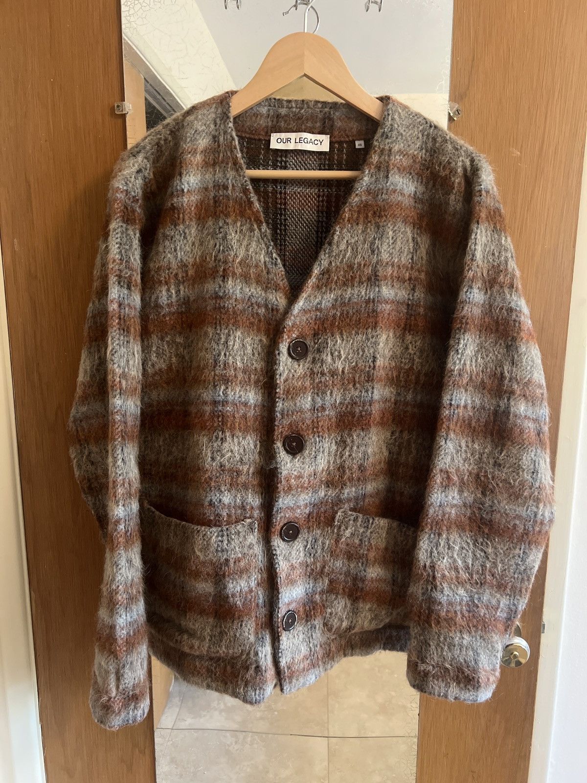 Our Legacy Our Legacy Ament Check Mohair Cardigan | Grailed